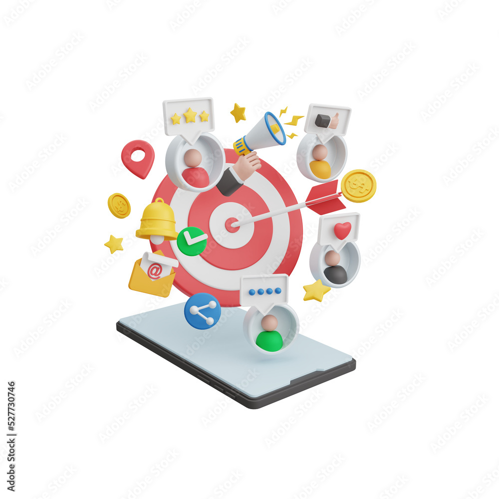3d rendering digital marketing isolated. useful for marketing and business design illustration 3d rendering digital marketing isolated. useful for marketing and business design illustration