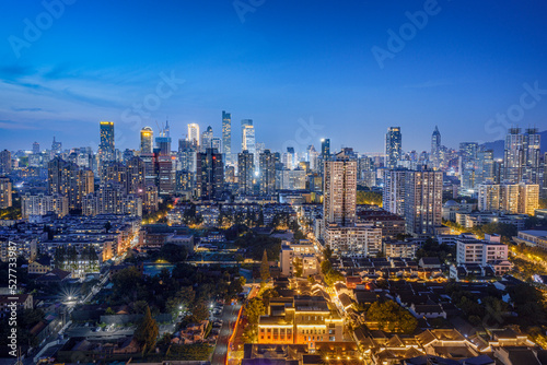 Nanjing city skyline at night