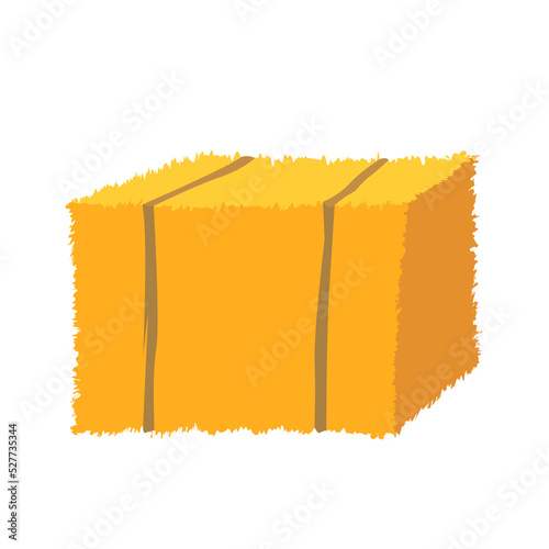 hay bale and stack icon flat vector illustration clipart