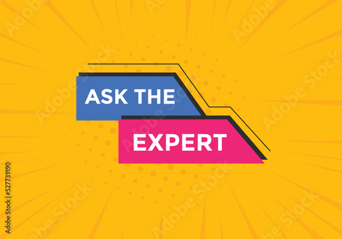 Ask the Expert button.  Ask Expert speech bubble. ask expert banner label 
