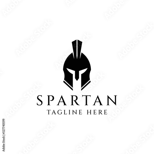 strong and brave spartan logo design