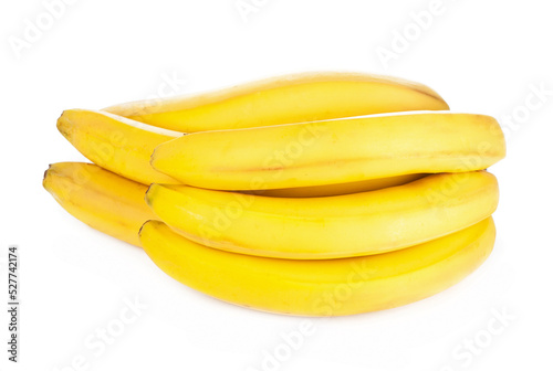 Isolated bunch of ripe bananas isolated on white background