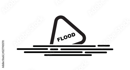 flood sign on white background	