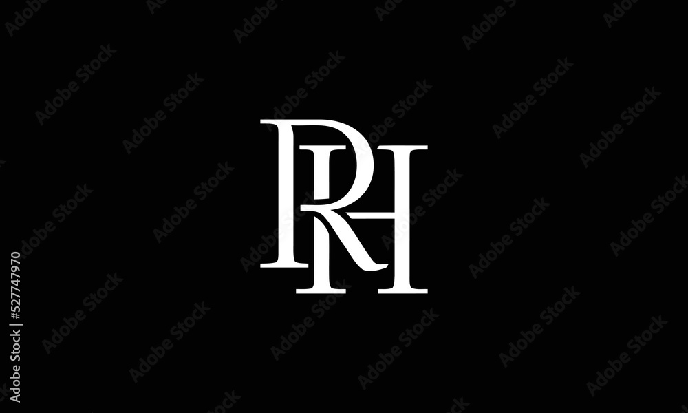  Alphabet letter icon logo RH