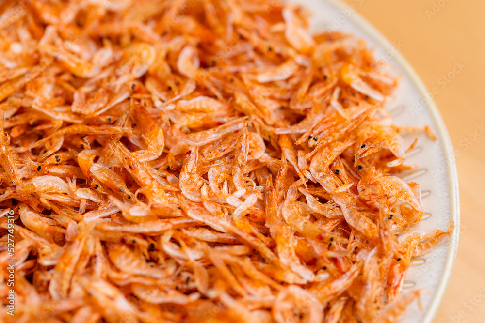 Dried shrimp prawn in traditional Chinese cuisine