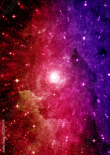 galaxy in a free space. 3D rendering