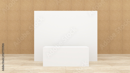 Registration Desk Blank Registration Backdrop check in with Table for Indoor Hotel Reception desk or outdoor event purpose. 3D render of Registration Desk with Backdrop
