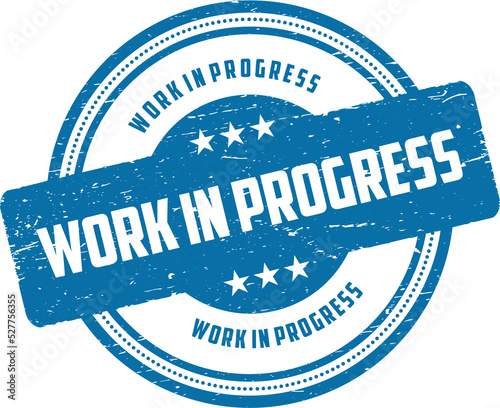 Work in progress grunge rubber stamp png