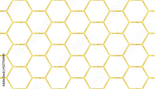 Gold geometric pattern on transparent background.Repeating thin linear hexagon. Design for decorating,background, wallpaper, illustration, fabric, clothing. 