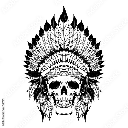 American Indian skull Vector image