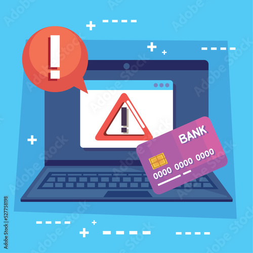 laptop with credit card