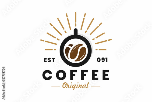 creative coffee cup logo, cafe logo