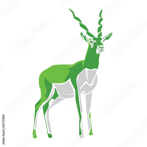 Black buck silhouette icon vector illustration
