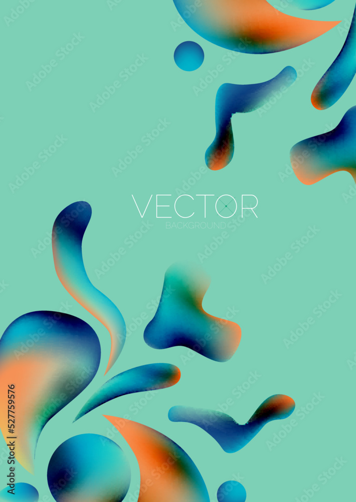 Obraz premium Fluid shapes vertical wallpaper background. Vector illustration for banner background or landing page
