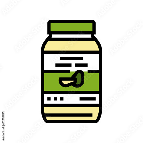 mayonnaise avocado color icon vector. mayonnaise avocado sign. isolated symbol illustration