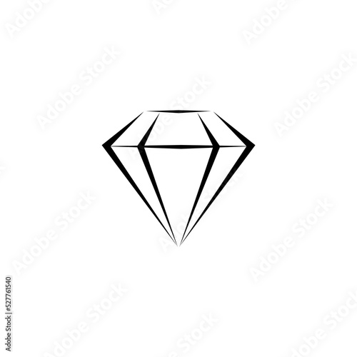 Abstract diamond logo icon isolated on white background
