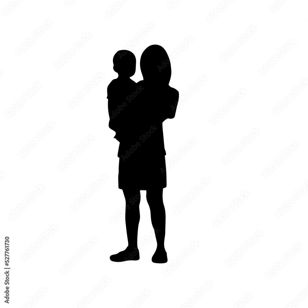 Silhouette Woman Holding Child Icon