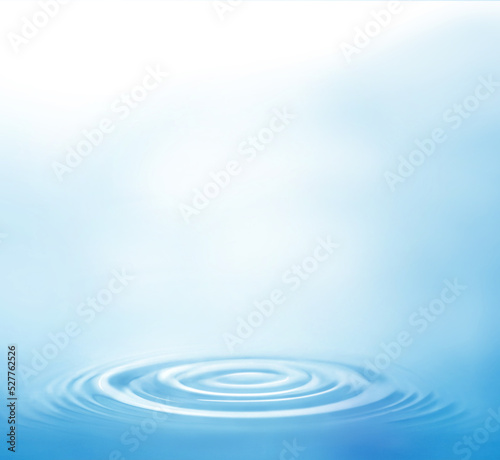 横から見た水面の波紋　商品背景　water ripple  product background