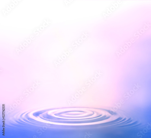 横から見た水面の波紋　商品背景ピンク　water ripple  product background