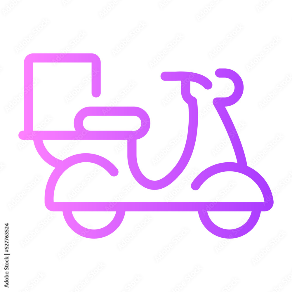 delivery bike gradient icon delivery bike gradient icon