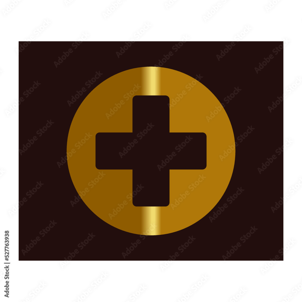 Fototapeta premium Gold Medical Icon