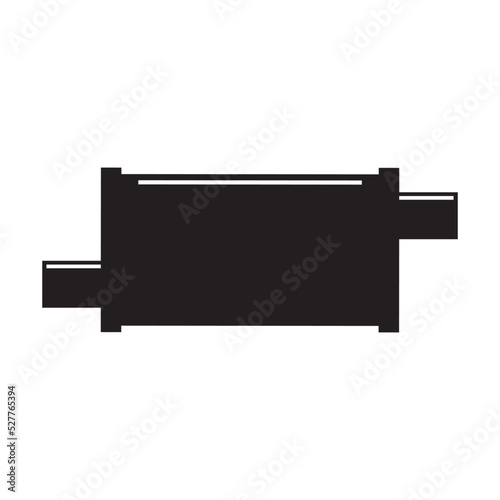 Print op canvas Motorcycle exhaust vector image, this image can be used for exhaust company logo