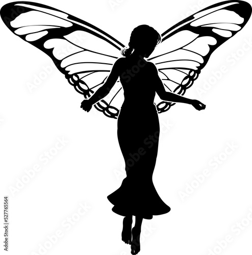 A fairy in silhouette with ...