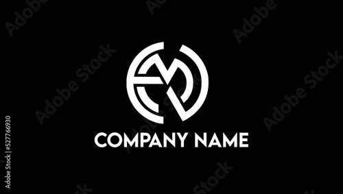 Letters EMV Name Initials Monogram Lettermark Minimal Modern Logo Design Template