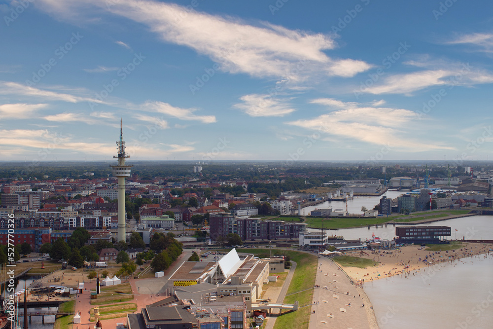Aerial view of Bremerhaven, Germany