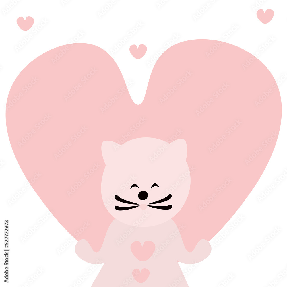 cute cat print in pastel colors hand drawn vector illustration cute cat print in pastel colors hand drawn vector illustration