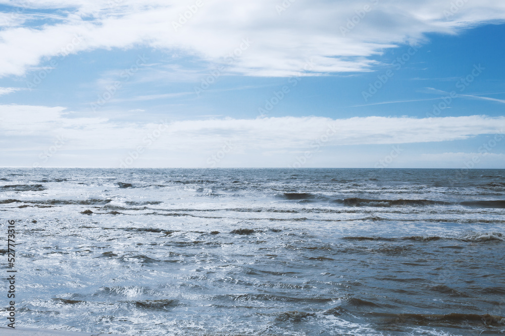 Beautiful calm seascape. Sea and sky