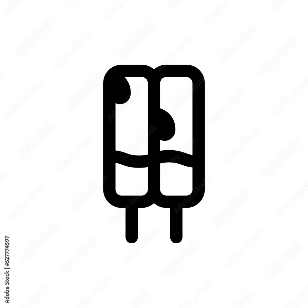 ice cream icon, outline style, editable vector ice cream icon, outline style, editable vector