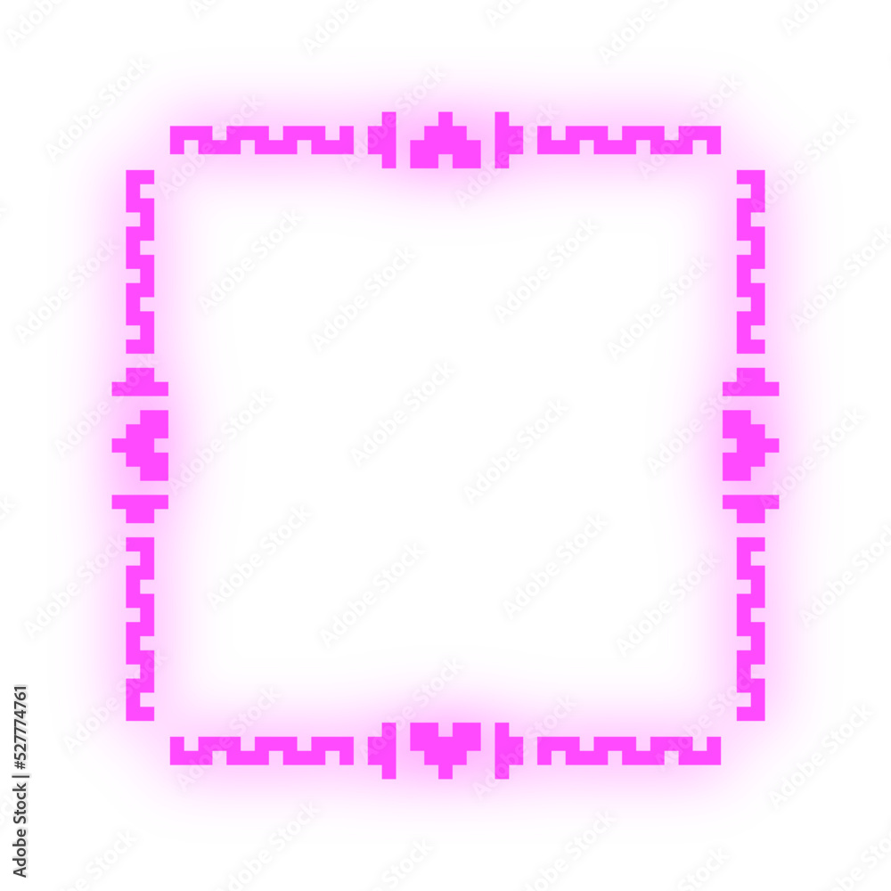 neon pixel square frame
neon pixel square frame