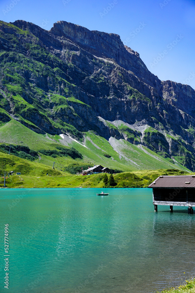 Idyllic panorama view of Glacier and alp lake. Location place Swiss alps, canton Bern. Scenic image of most popular tourist attraction. Discover the beauty of the earth. Idyllic panorama view of Glacier and alp lake. Location place Swiss alps, canton Bern. Scenic image of most popular tourist attraction. Discover the beauty of the earth.