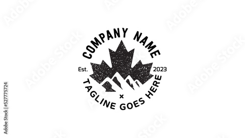 Maple Leaf Mountain Travel Agency Immigration Company Log Design Template