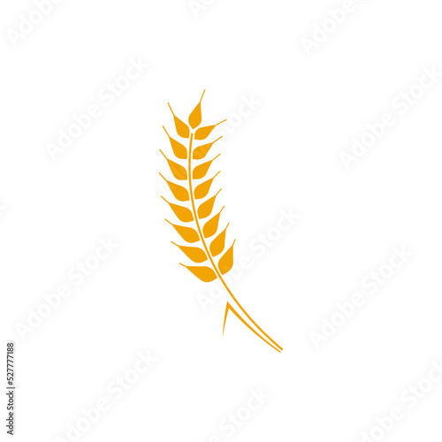 Wheat wreaths logo. Wheat ear icon. Vector agriculture ears symbol.
