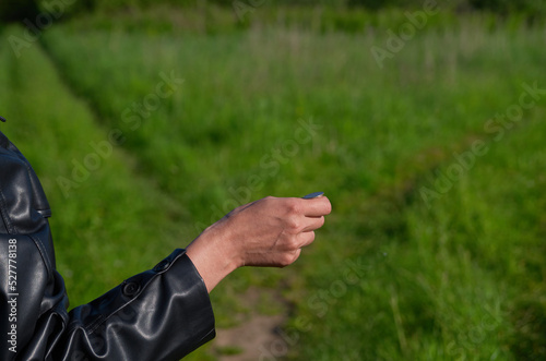 Choice of solution. Tossing a coin at a fork in a forest path