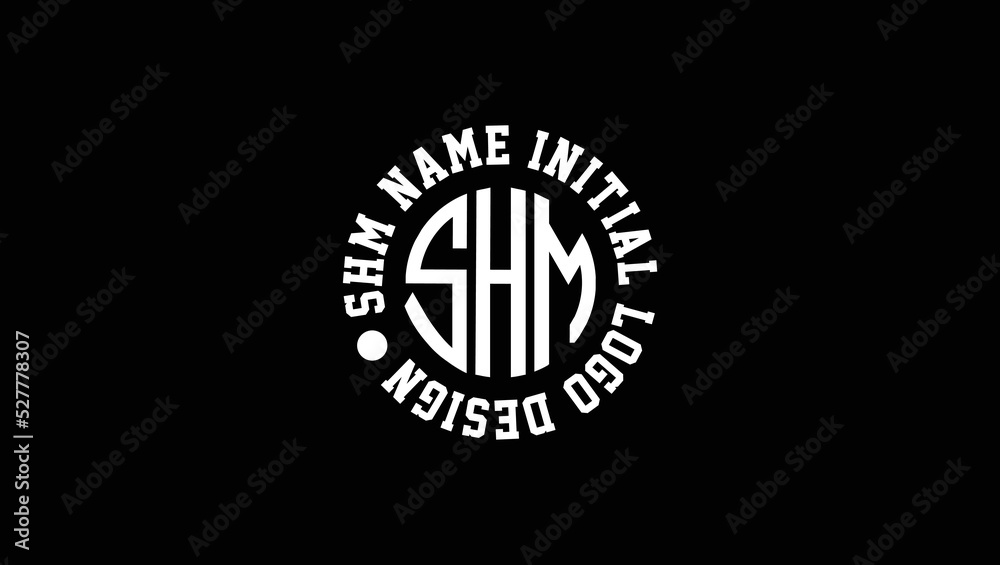 Letters SHM Creative Name Initials Monogram Lettermark Minimal Modern Logo Design Template