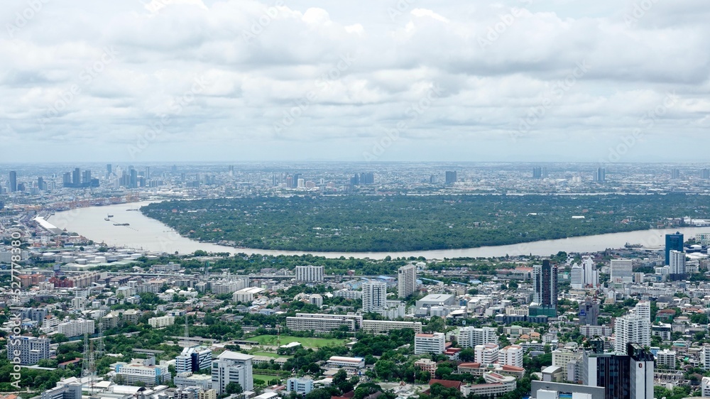 Stadtansicht von Bangkok, Skyline und Panorama Stadtansicht von Bangkok, Skyline und Panorama
