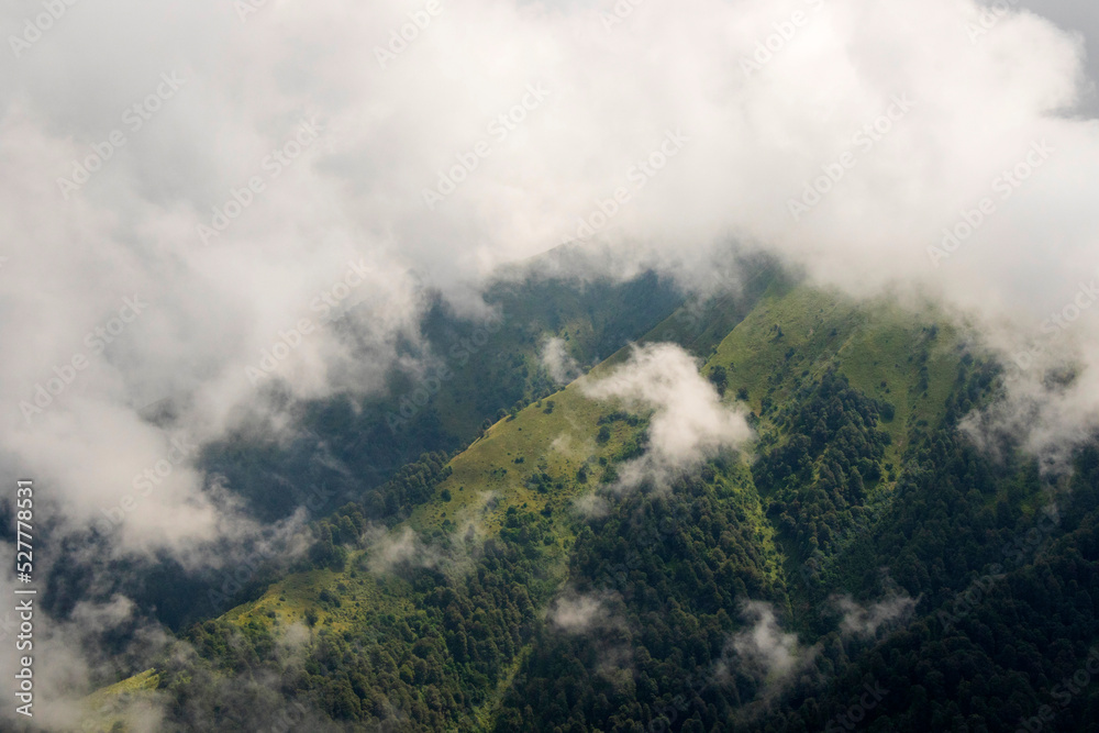 Tusheti mountain landscape and view, high angle, Georgian nature Tusheti mountain landscape and view, high angle, Georgian nature