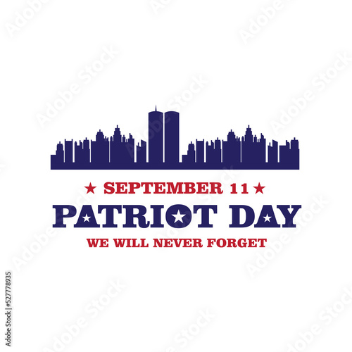 Patriot Day Background With New York City Silhouette. Vector Illustration