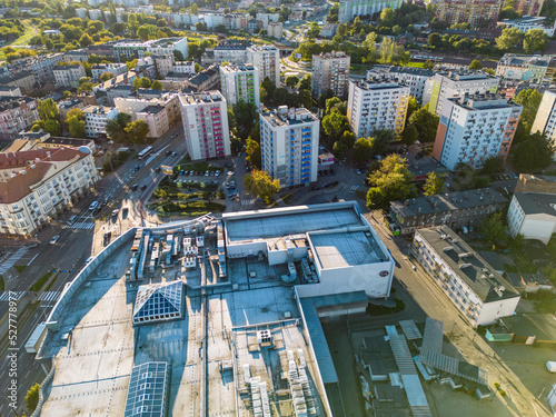 Sosnowiec. Aerial View of City Center of Sosnowiec. The largest city in the D...