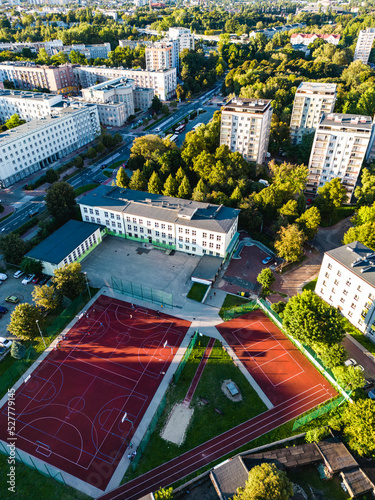 Sosnowiec. Aerial View of City Center of Sosnowiec. The largest city in the D...