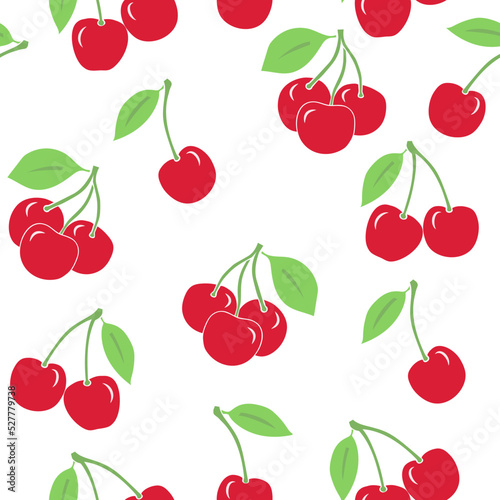 Beautiful cherry seamless pattern