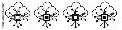 IOT icon vector. cloud service illustration sign. smart digital symbol or logo.