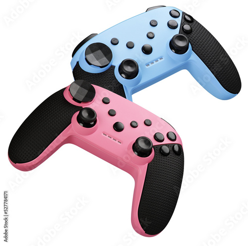 two video game controllers