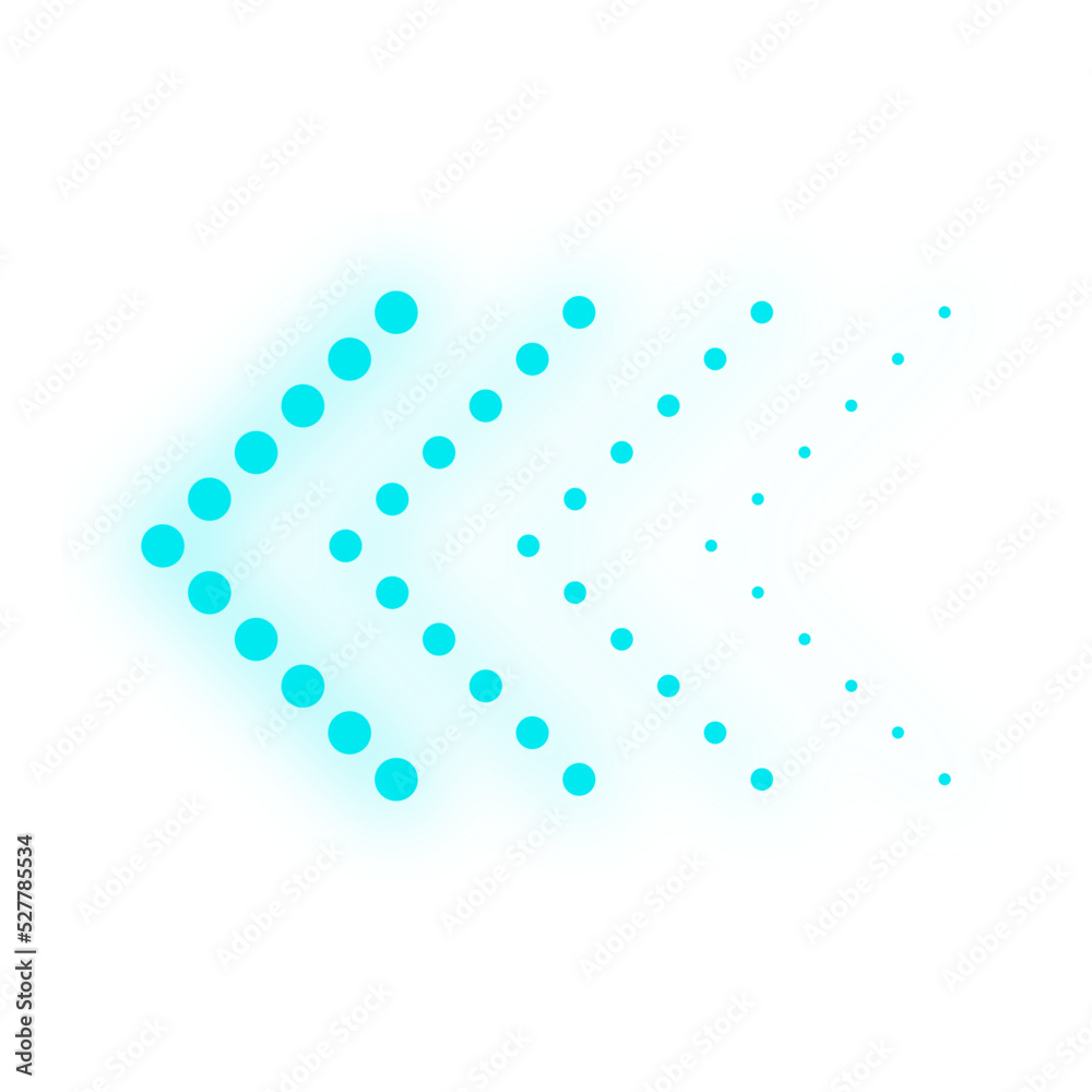 neon dots pattern arrow
