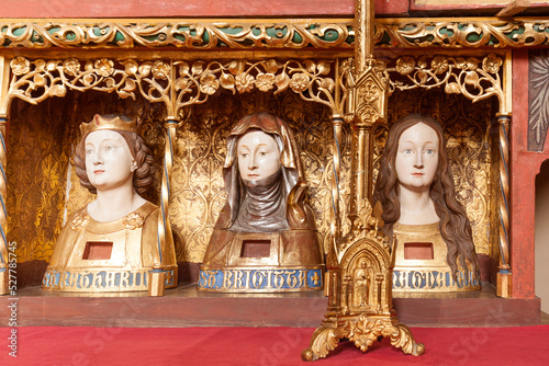 Interior view of the Archcathedral Basilica of the Assumption of the Blessed Virgin Mary and St. Andrew, Frombork, Poland. Famous for being where Copernicus devoled his Heliocentric theory.
