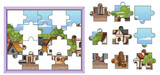 Old village Photo Jigsaw Puzzle Game Template