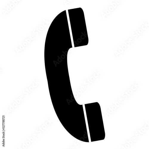 Telefonhörer Icon in schwarz als Symbol für Telefon oder Hotline